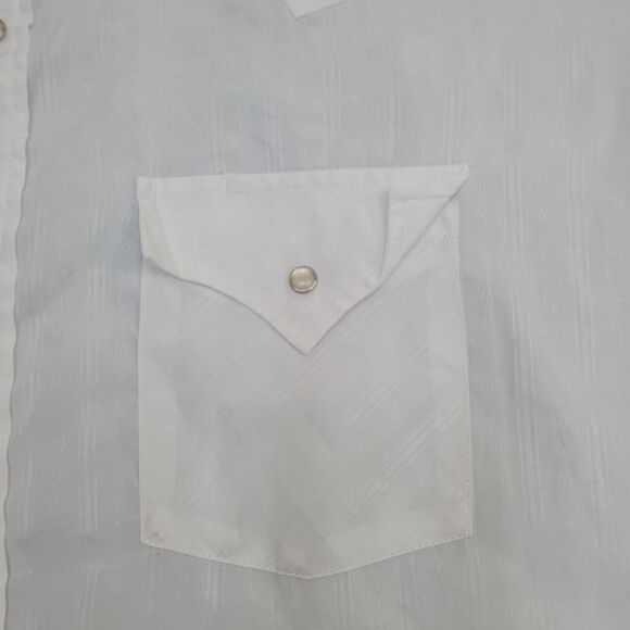 Vintage 90s ELY-Cattleman Button Shirt XL/2XL 25x32 White - Picture 2 of 10